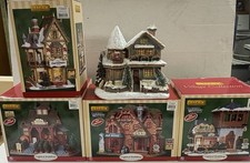 Michaels Christmas Villages Lot Of 5 Pre-owned picture