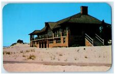 c1950's Lake Michigan Bath House Ludington State Park Ludington MI Postcard picture
