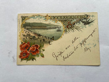 Turkey SMYRNE SMYRNA Quay with Tram 1896 Ottmar Zieher Art Nouveau Postcard pc picture