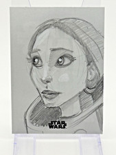 2024 Topps Star Wars Galaxy PADME AMIDALA CLONE WARS SKETCH Jessica Hickman 1/1 picture