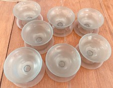 7 Vintage Tupperware 754 Smoke Grey Pudding Jello Dessert Cups with Lids picture