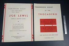1930s flyer lot Joe E. Lewis at The Trocadero Hollywood  picture