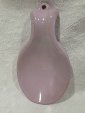 Vintage Frankoma Pottery Wisteria Rose Spoon Rest Trivet Kitchen Decor picture
