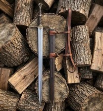Handmade Medieval Sword Replica Celtic Inspired Fantasy Sword Twisted Guard picture