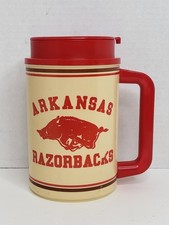 Vintage 22oz Thermo Hot/Cold Beverage Cup Arkansas Razorbacks Andy's Restaurants picture