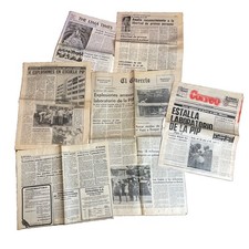 Vintage 1983 Peru Newspapers Lot 7 El Comercio Correo Lima Times History PIP picture