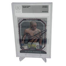 Dustin Poirier Autographed UFC 2011 Topps Finest Debut #2 Rookie Card - Beckett picture