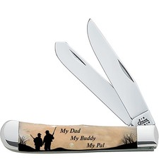 CASE XX KNIVES MY DAD, MY BUDDY, MY PAL NATURAL BONE TRAPPER 6254 SS (9100567) P picture