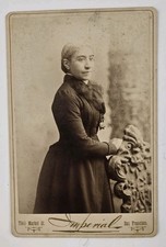 Rare Antique Cabinet Card Photo African American Woman Imperial San Francisco CA picture