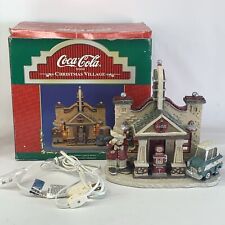 Coca Cola Kurt S Adler Gas Station Christmas Village Lighted House Vintage CV47 picture