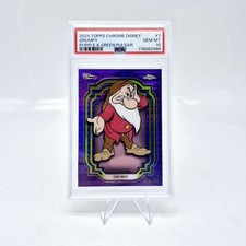 2024 Disney Topps Chrome Grumpy #7 PSA 10 Purple Green Pulsar /150 picture
