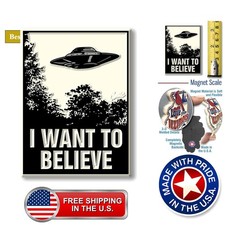 UFO I Want to Believe Magnet by , 3D Rubber Vintage-Style Collectible Gifts M... picture