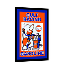 Gulf Oil Sign-Gulf Gasoline 1935 Vintage Replica 5 Sizes picture