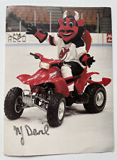 NJ  Devils mascot signed postcard autographed devil nhl card  new jersey auto picture
