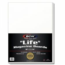 (25 Pack) BCW Life Magazine Boards - Acid Free - Archival Quality Backing Board picture