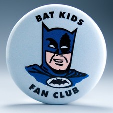 Vintage Bat Kids Fan Club Button Pin 2.25