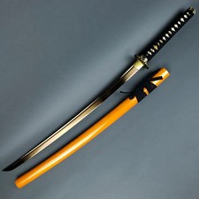 Musha Series Golden Koi Carbon Steel Forged Samurai Katana Sword picture
