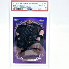 2024 Disney Topps Chrome King Fergus #144 PSA 10 Brave Purple /199 picture
