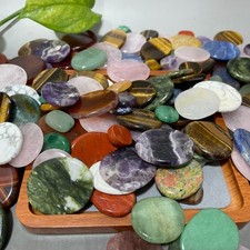 Wholesale Lot 10PCS Natural Mix Quartz Palm Stones Crystal Healing picture