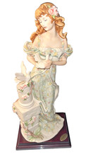Giuseppe Armani Lady with Doves Florence Italy Porcelain Figurine 13” picture