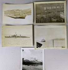 5 Original Photos American Naval Ships 1950s Transport Destroyer B&W picture