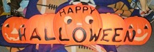 VTG 1996 Union Products Don Featherstone Pumpkin Line Happy Halloween Blow Mold picture