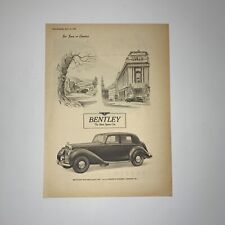 Vintage European Print Advertisement 1952 Bentley From The Autocar Magazine picture