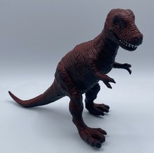 Vintage Tyrannosaurus Rex Figurine Red/Black 6” 1987 Dinosaur Collectible Toy picture