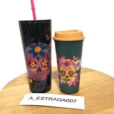 2023 Starbucks Mexico Dia De Los Muertos Stainless Tumbler 24oz & Hot Cup 20oz picture