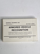 1987 US Army Graphic Training Cards Armored Vehicle Recognition Study Cards picture