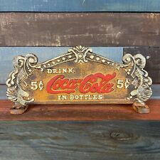 Coca-Cola Fountain Service Register Sign Dual Sided Cast Iron, Antique Finish picture