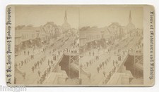 C-1885 WATERTOWN, WISC. PARADE, CIGAR STORE INDIAN, Stereoview by JNO. B. MAY #B picture