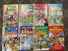 Lot of 8 Archie Series Comic Books - 1970s Jughead, Little Archie, Reggie and Me picture
