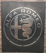 Alfa Romeo Vintage Steel Garage Sign 20x24 Handmade Aluminum Relief picture