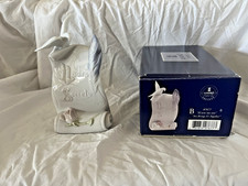 Genuine Lladro #07677 Glazed Porcelain Plaque with Dove Rose Feather W/Box picture