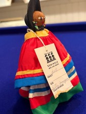 Vintage Seminole Indian Doll Betty Jumper Signed Tag Colorful Dress 6in picture