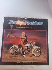 1990 Harley Davidson Calendar Large Pin up Girls Motorcycles 16 month, L2 picture