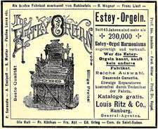 Advertising Advertising 1897: ESTEY ORGANS/LOUIS RITZ-HAMBURG picture