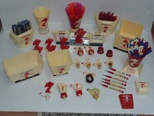 MASSIVE VINTAGE LOT OF SEAGRAMS 7 BARWARE ACCESSORIES SWIZZLE STICKS POURERS ETC picture