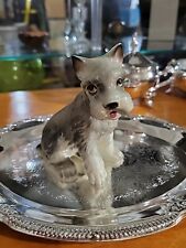 Vintage Lefton Gray Porcelain Schnauzer Dog Collectible Figurine How Cute Am I?  picture