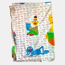 Vtg  Sesame Street Muppets 1970's complete twin bed bedding set Alphabet ABC's picture