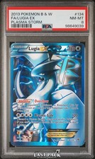 Lugia EX 134/135 Plasma Storm Pokemon PSA 8 picture