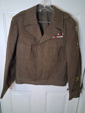Original US Army WW2 Ike Jacket - Size 38R Patches & Medals See Photos picture