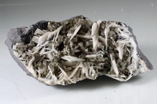 BARITE & CALCITE on SPECULAR HEMATITE - Frizington, Cumberland, England picture
