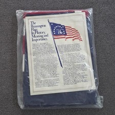 NEW Vintage Cotton Embroidered Bennington 76 American Flag USA With Certificate picture