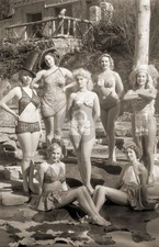 Zoro Garden Nudist Colony San Diego CPIE c1935 Performers RPPC Postcard COPY picture