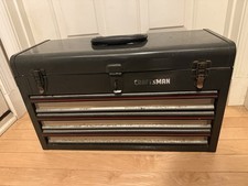 VINTAGE CRAFTSMAN 3-DRAWERS METAL TOOL BOX 20-1/2 X 12 X 8-1/2” MODEL 706.653380 picture