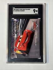 2006 Disney Pixar Cars Promo #1 Lightning McQueen SGC 9 MINT Rookie Card. picture
