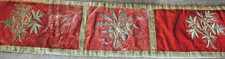 Antique 19thC Velvet Church Altar Frontal Valance Gold Embroidery 70x14 Textile picture