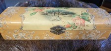Antique Victorian Celluloid Glove Box Floral Lithograph Ornate picture